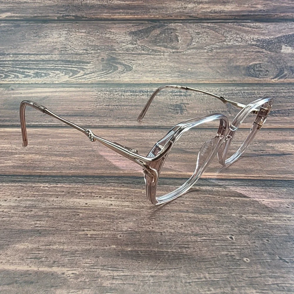 Sophia Loren by Zyloware M087 Eyeglasses Translucent Brown Gold Rhinestone 55-16